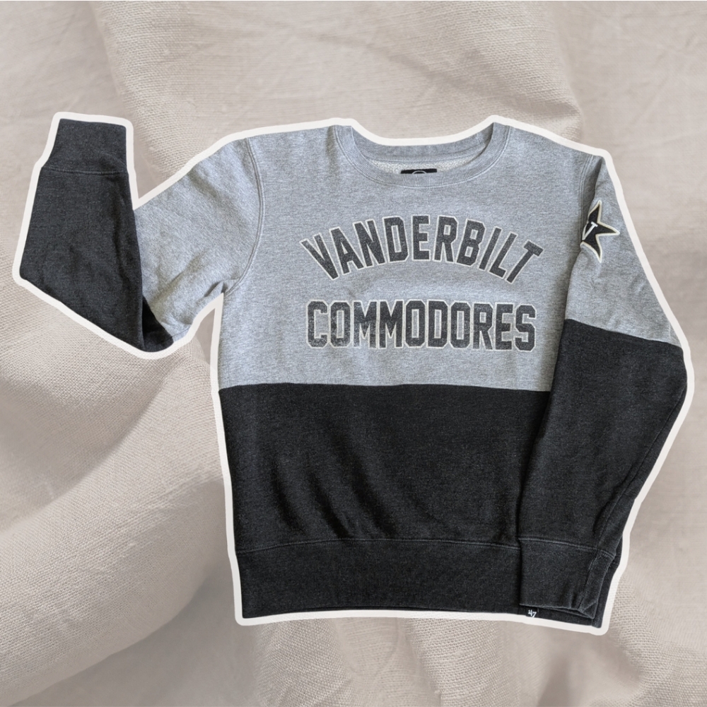 '47 - Vanderbilt Commodores Crew Neck Long Sleeve Vintage Style Logo Sweatshirt